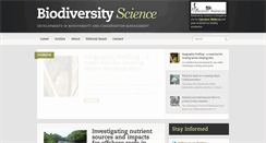 Desktop Screenshot of biodiversityscience.com