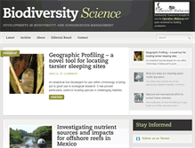 Tablet Screenshot of biodiversityscience.com
